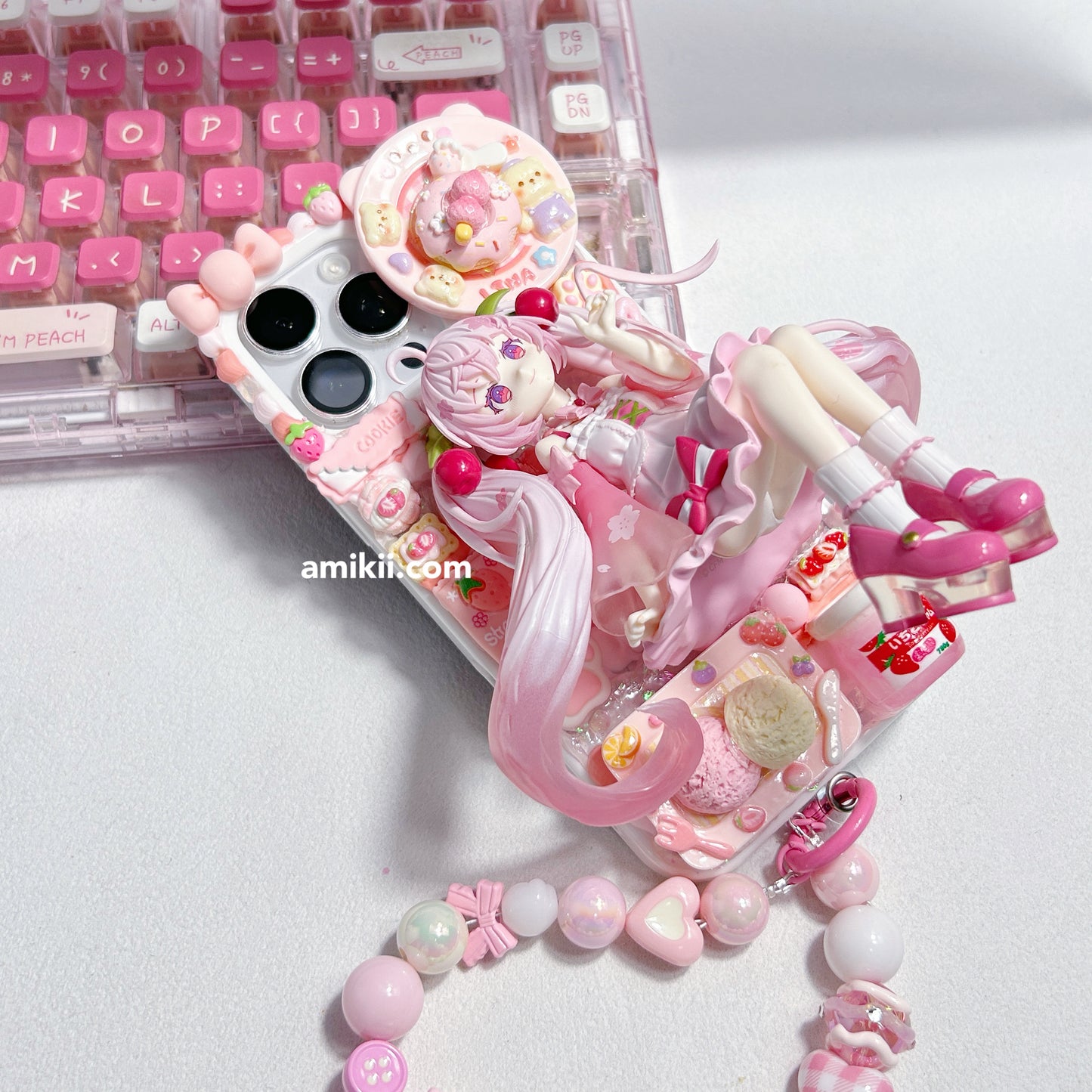 Sakura Hatsune Miku Decoden Cream Phone Case iPhone Samsung Google Case