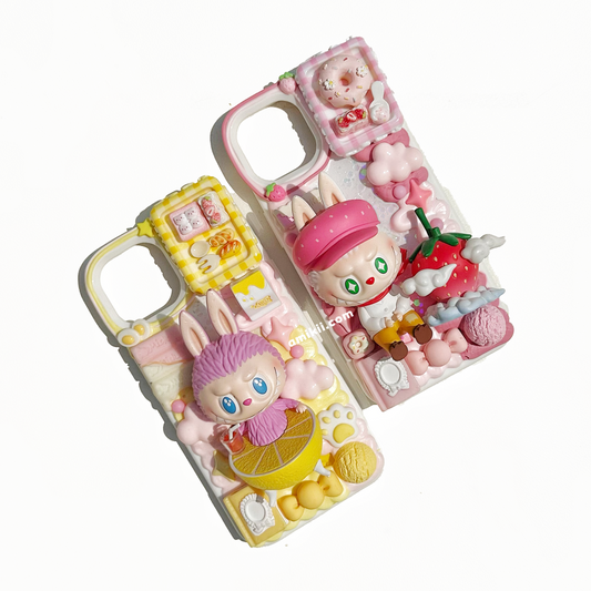 Coque de téléphone baroque blanche et noire