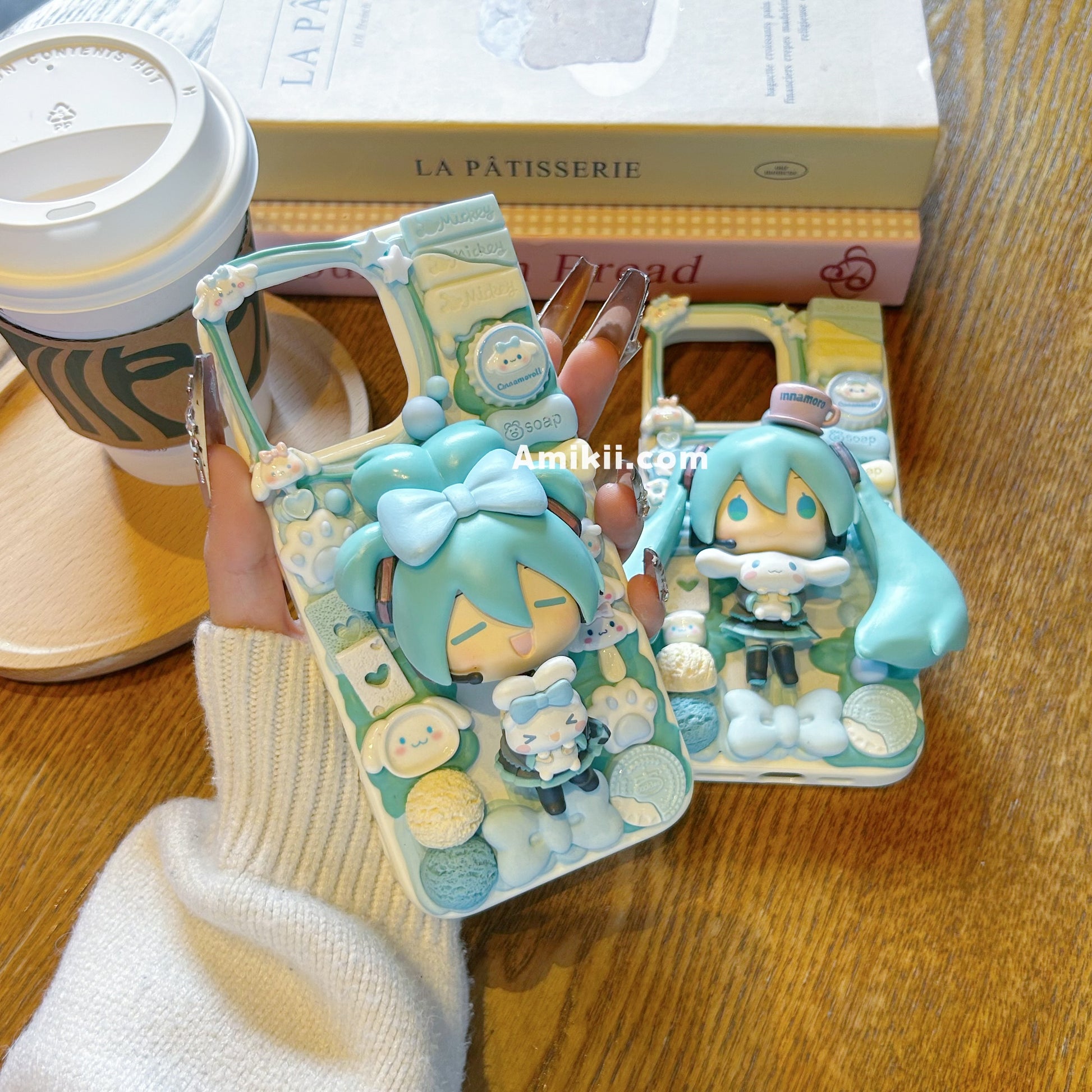 Miku & Cinnamoroll Decoden Cream Phone Case iPhone Samsung Google Case Amikii Miku & Cinnamoroll Decoden Cream Phone Case iPhone Samsung Google Case Amikii