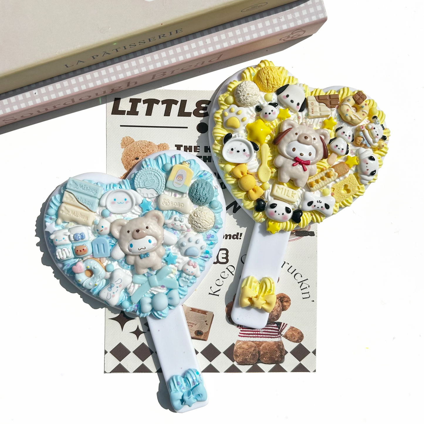 Pochacco and Cinnamoroll handheld mirror