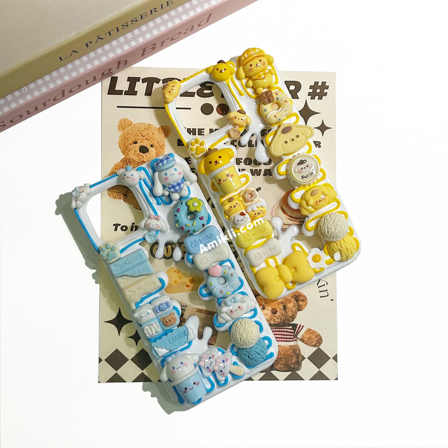 Sanrio Clear Backing Decoden Cream Phone Case iPhone Samsung Google Case