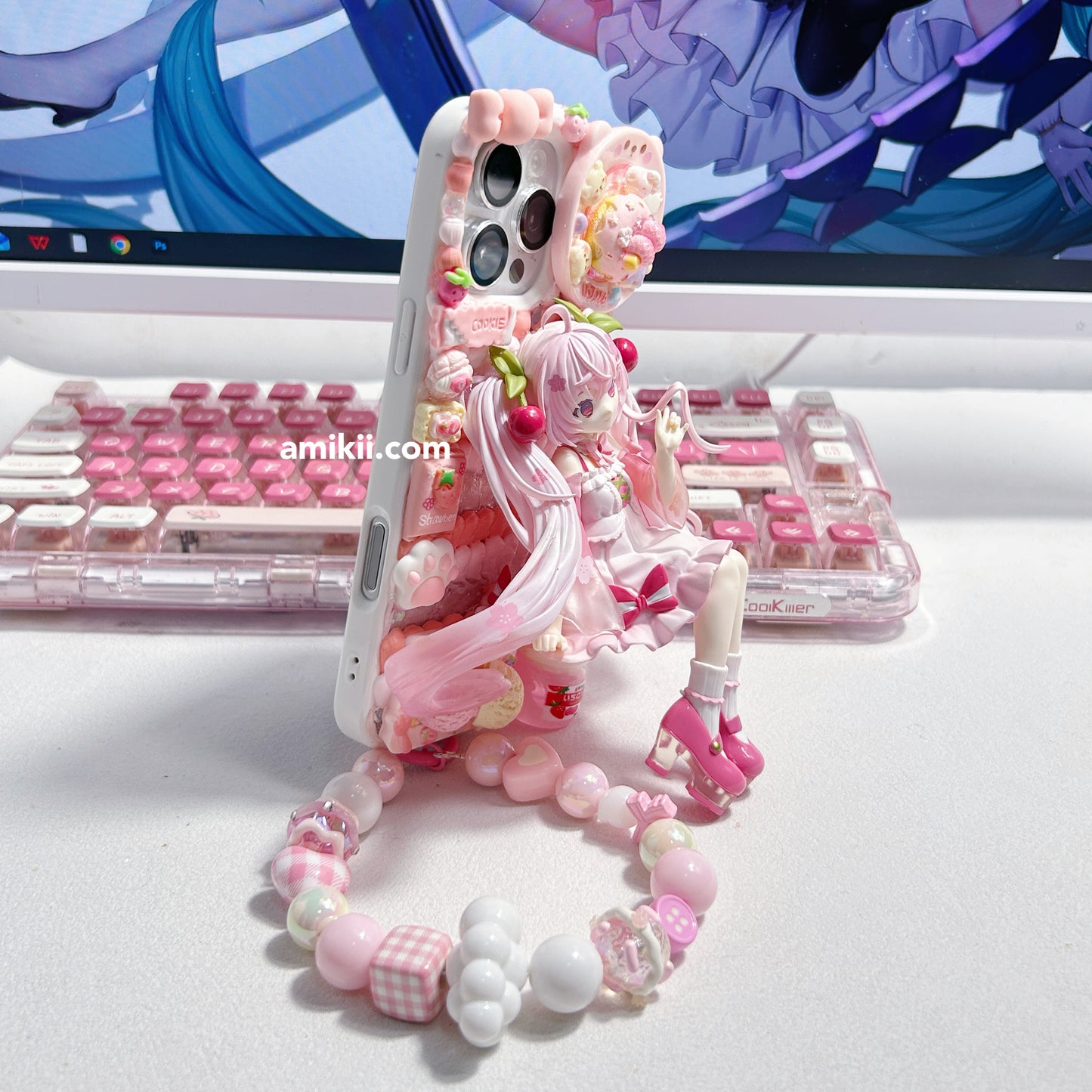 Sakura Hatsune Miku Decoden Cream Phone Case iPhone Samsung Google Case
