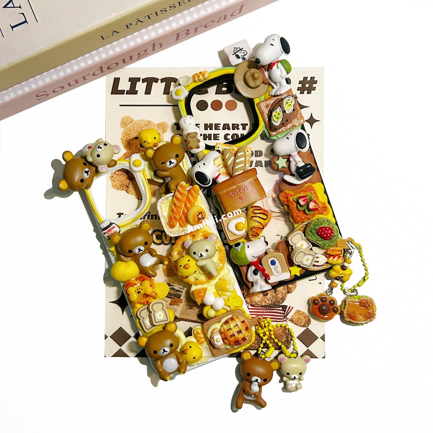 Snoopy / Rilakkuma Food Decoden Cream Phone Case iPhone Samsung Case