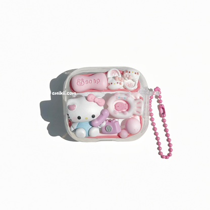 Hello Kitty and Bear Airpod case