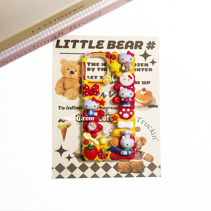 Kitty Apple/Pingu Decoden Cream Phone Case iPhone Samsung Google Case