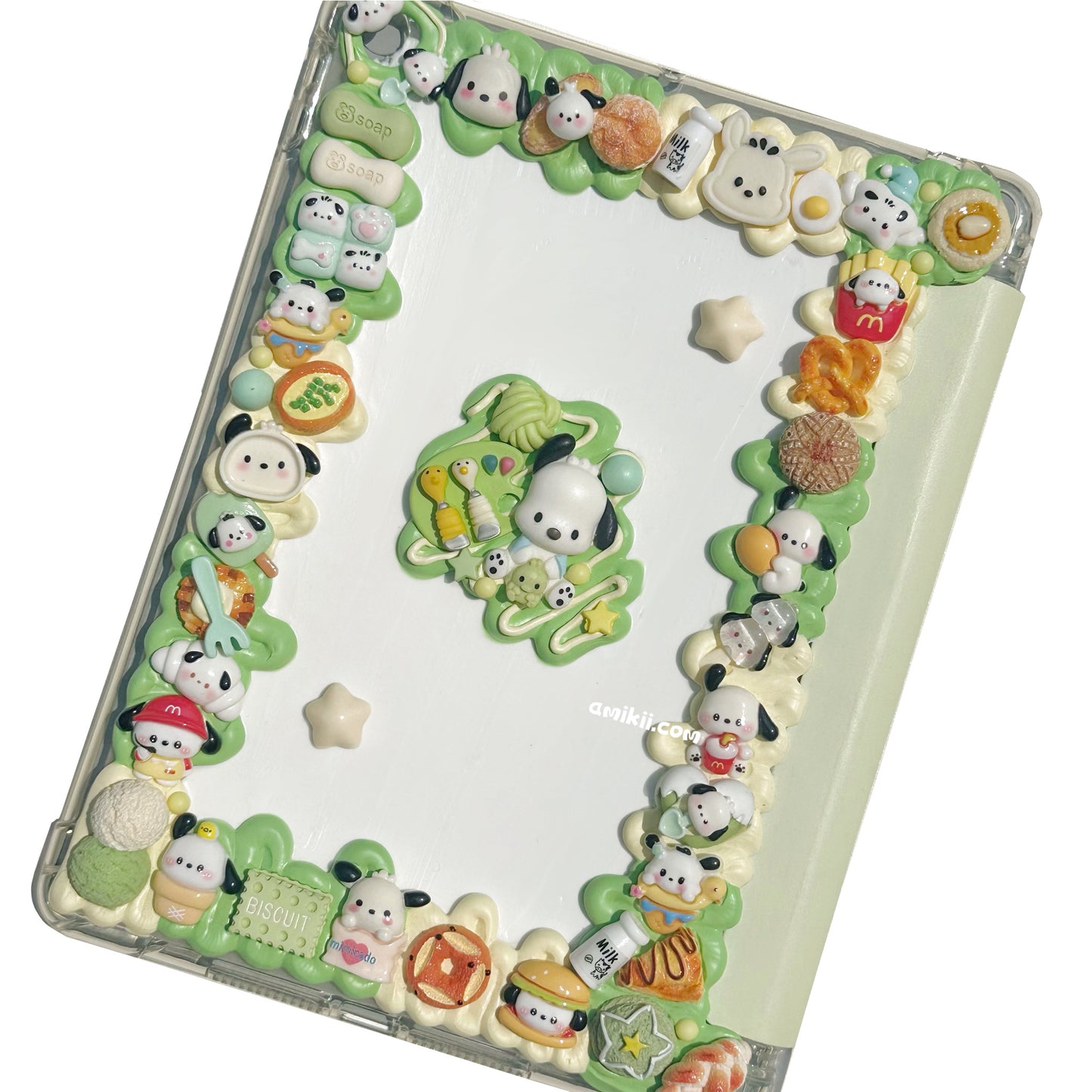 Sanrio Pochacco / Cinnamoroll Decoden Table Case iPad Samsung