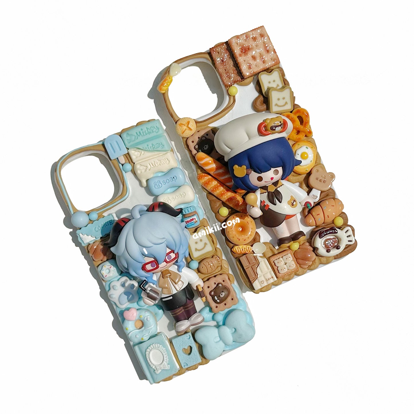Genshin Impact Pop Mart Doll Decoden Cream Phone Case iPhone Samsung