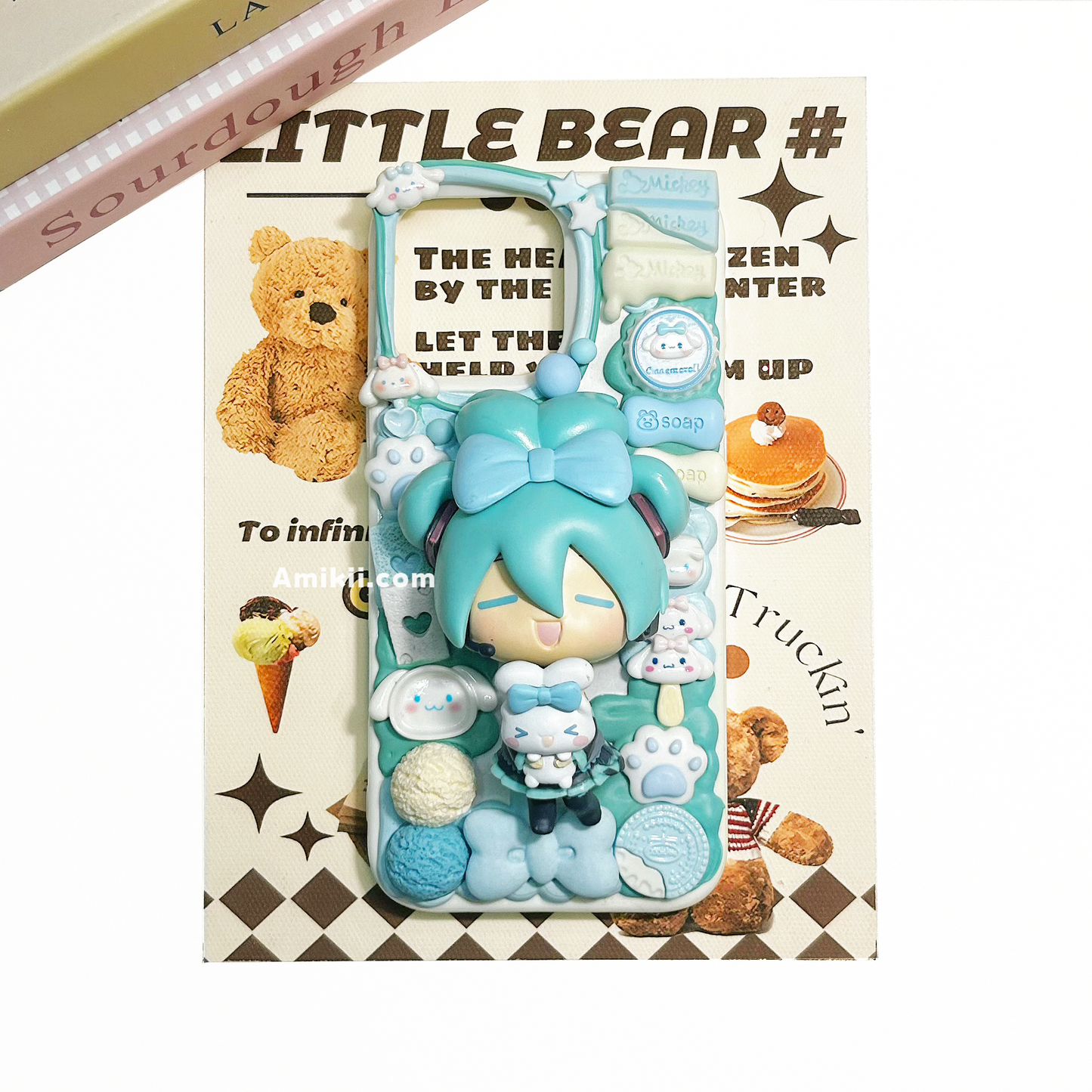 Miku & Cinnamoroll Decoden Cream Phone Case iPhone Samsung Google Case
