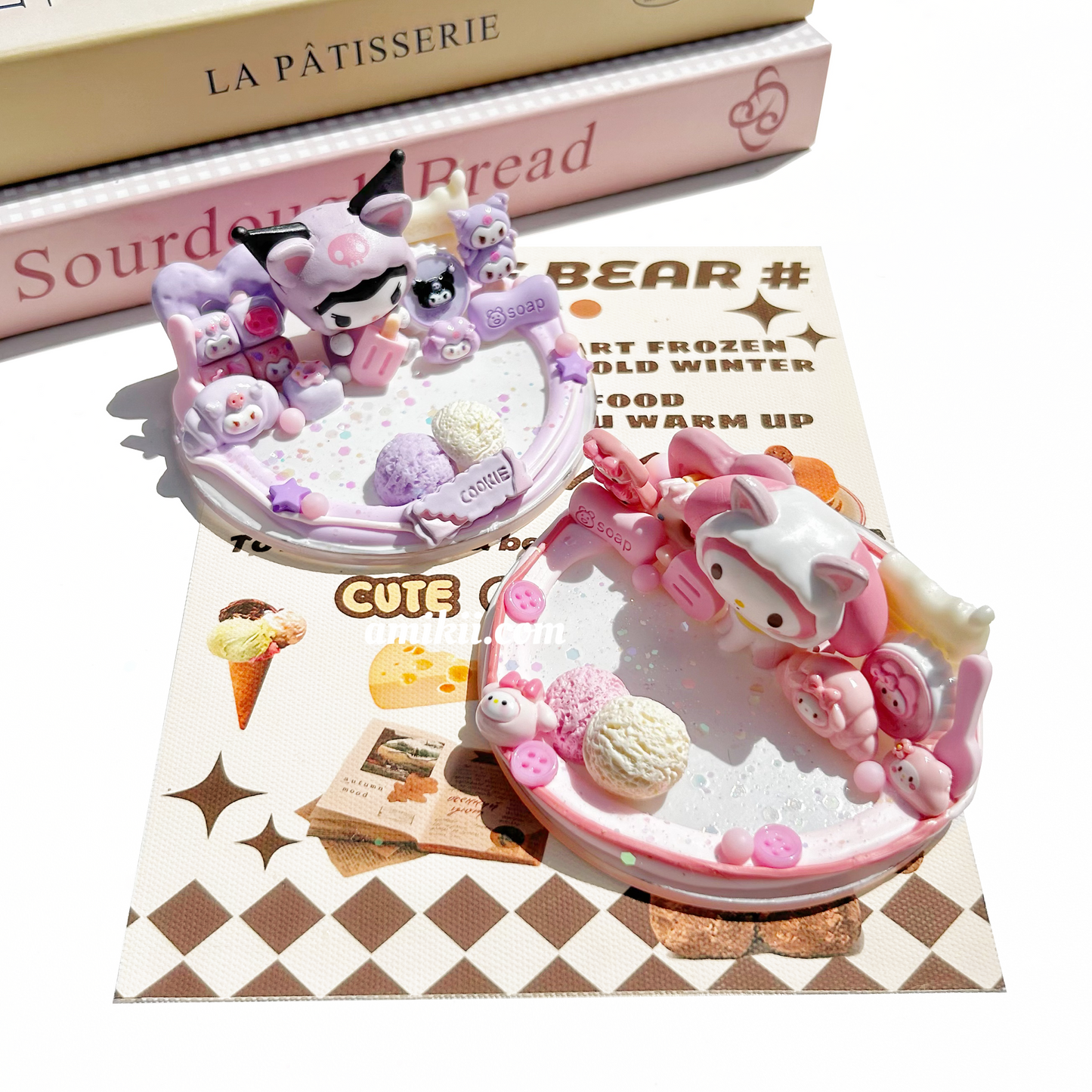 Sanrio Kuromi and Melody phone stand