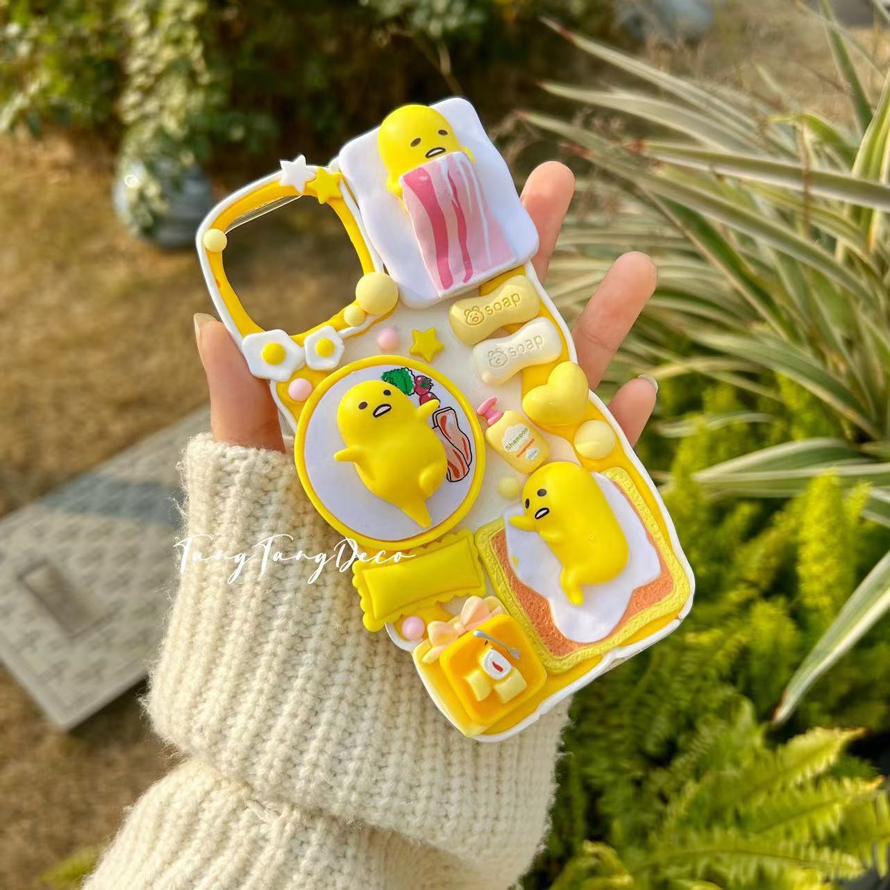 Gudetama / Pochacco Decoden Cream Phone Case iPhone Samsung Case Amikii Gudetama / Pochacco Decoden Cream Phone Case iPhone Samsung Case Amikii