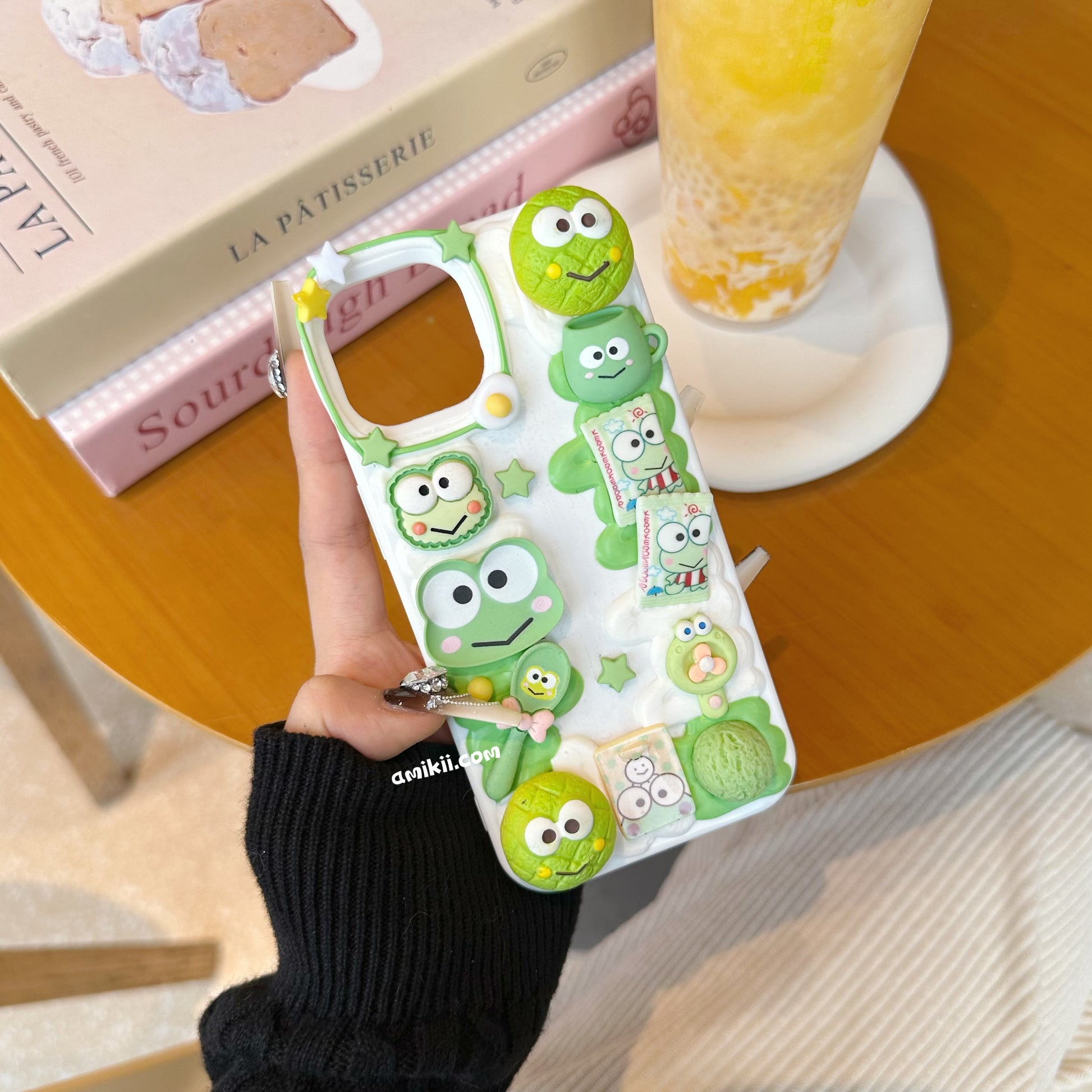 Keroppi / Pompom Purin Decoden Cream Phone Case iPhone Samsung Case – Amikii Keroppi / Pompom Purin Decoden Cream Phone Case iPhone Samsung Case – Amikii
