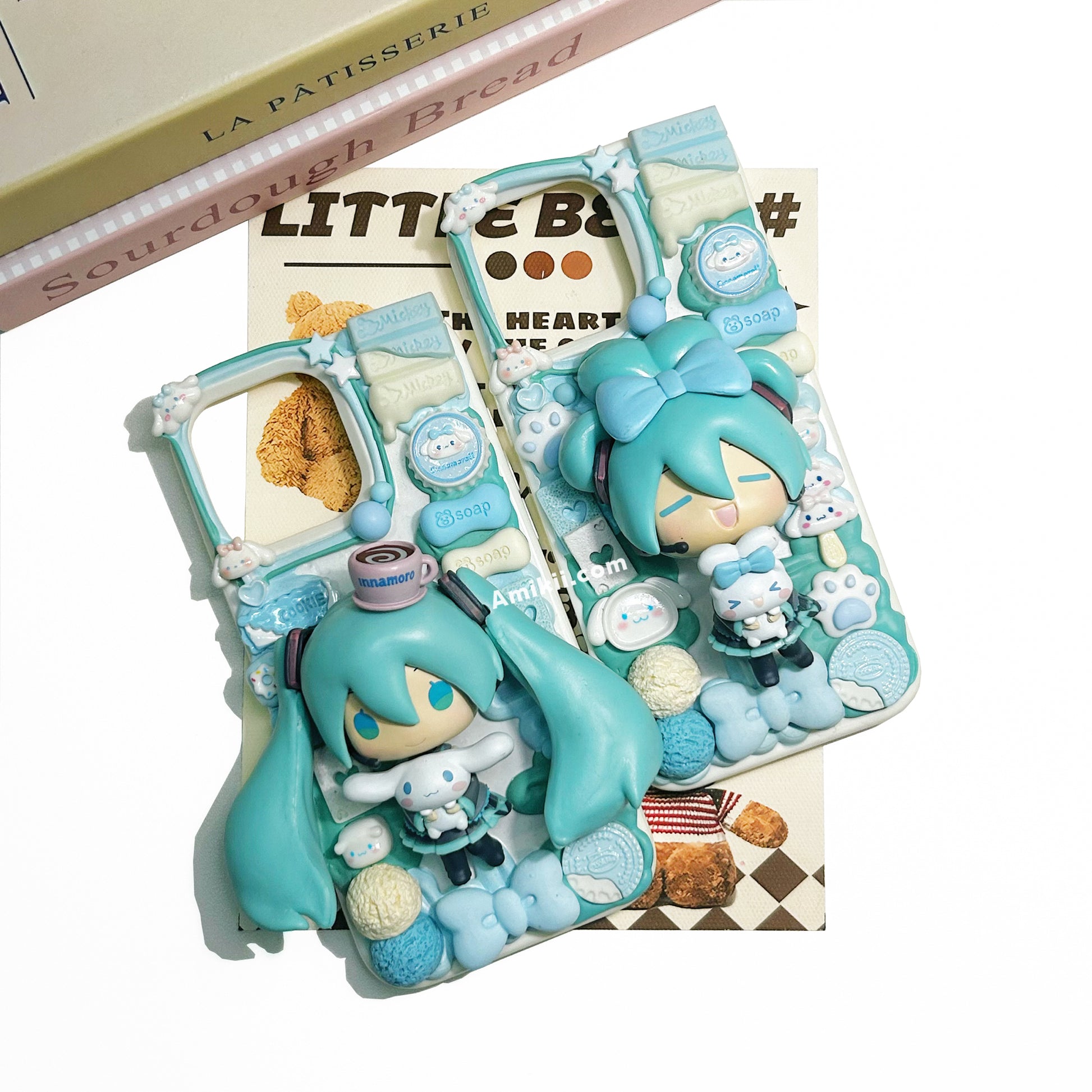 Miku & Cinnamoroll Decoden Cream Phone Case iPhone Samsung Google Case Amikii Miku & Cinnamoroll Decoden Cream Phone Case iPhone Samsung Google Case Amikii