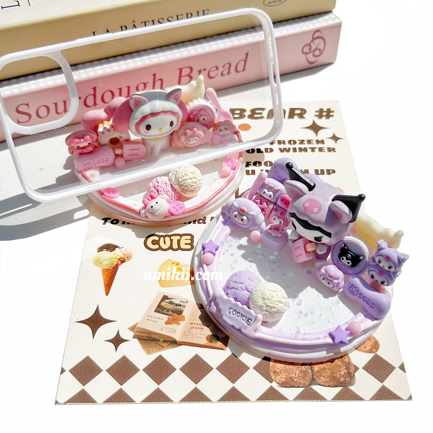 Sanrio Kuromi and Melody phone stand