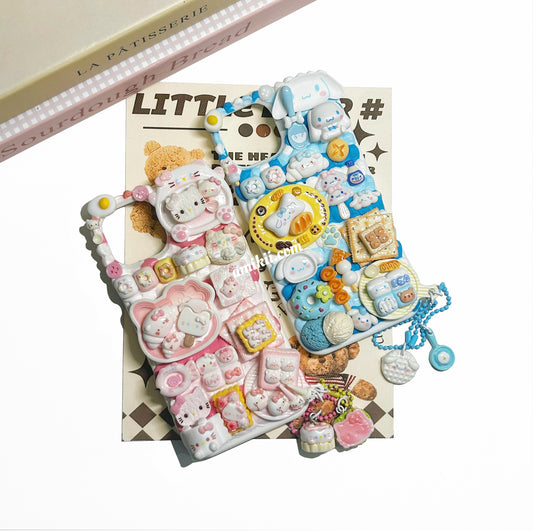 Hello Kitty/Cinnamoroll Food Decoden Cream Phone Case iPhone Samsung