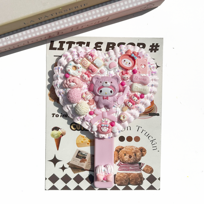 Melody and Pompom Purin handheld mirror