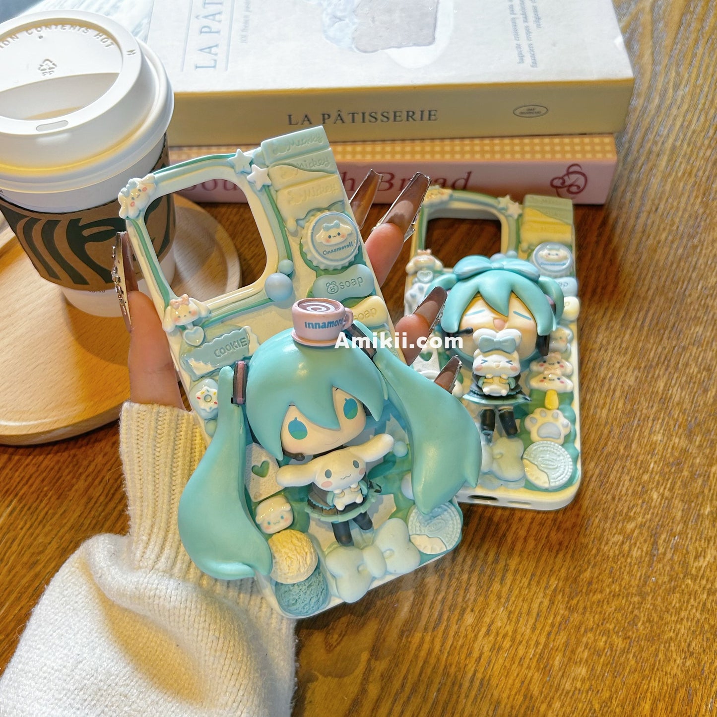 Miku & Cinnamoroll Decoden Cream Phone Case iPhone Samsung Google Case