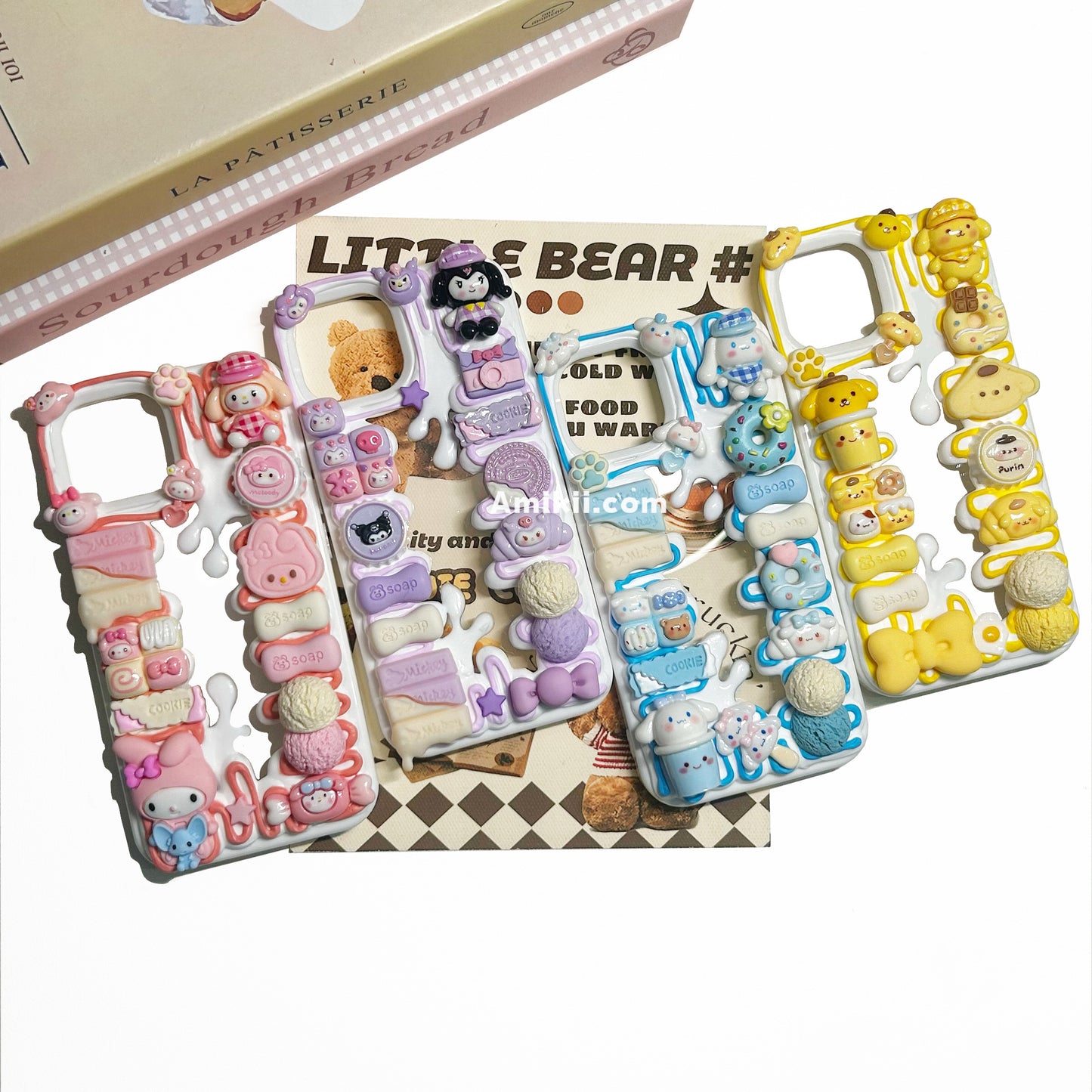 Sanrio Clear Backing Decoden Cream Phone Case iPhone Samsung Google Case