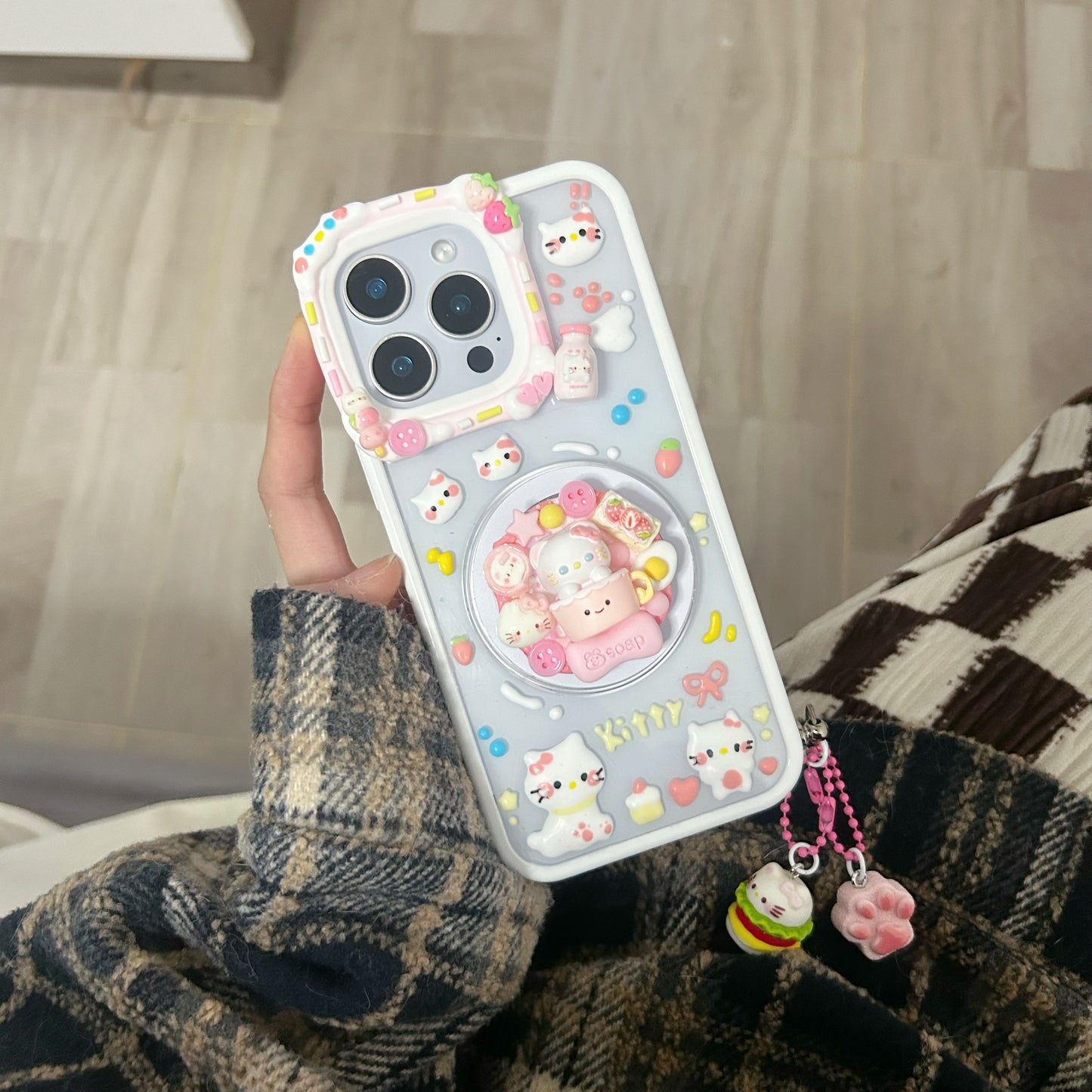 Hello Kitty Popsocket Decoden Cream Phone Case iPhone Samsung Google Case