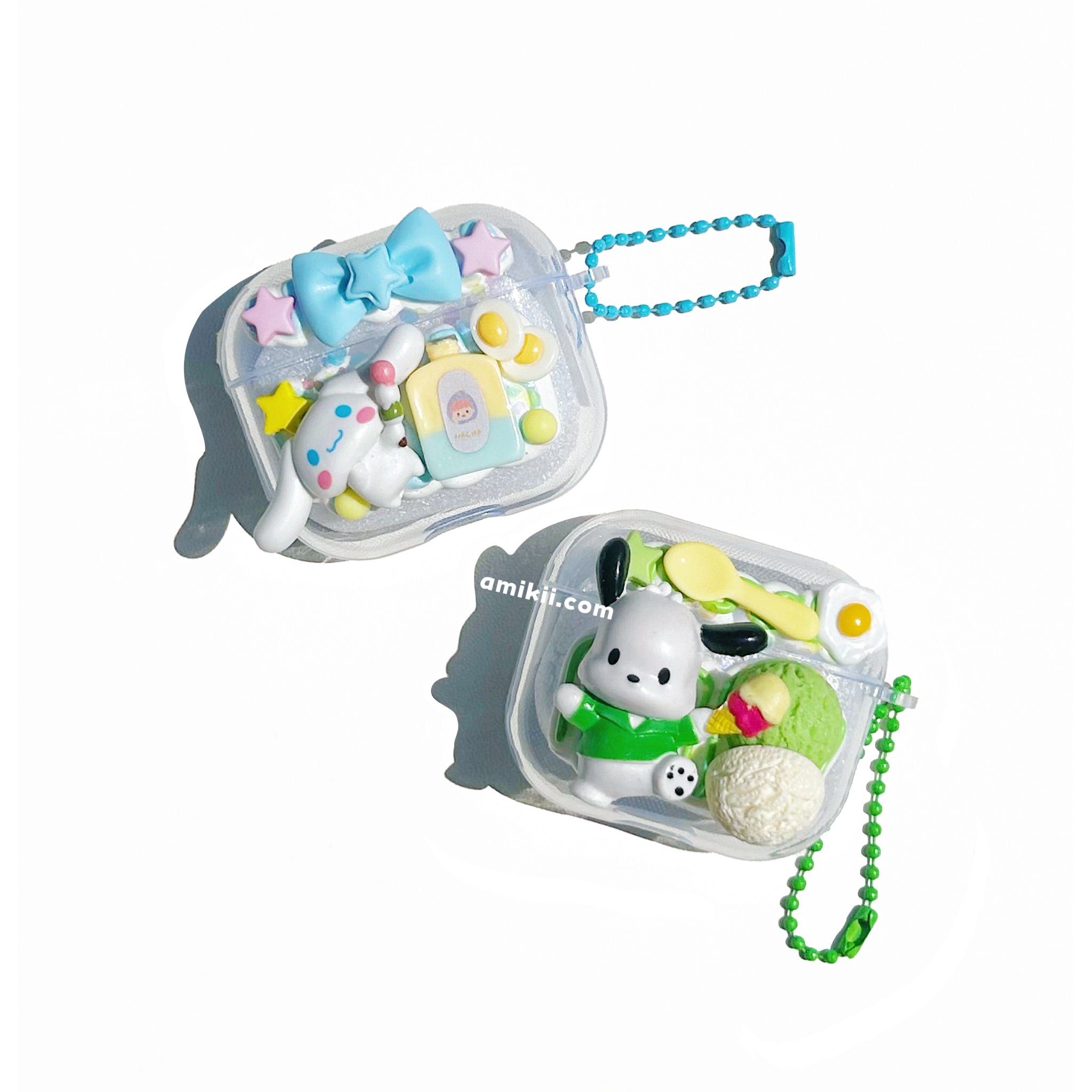 Unique cream glue AirPods case, AirPod Case Handmade – Amikii