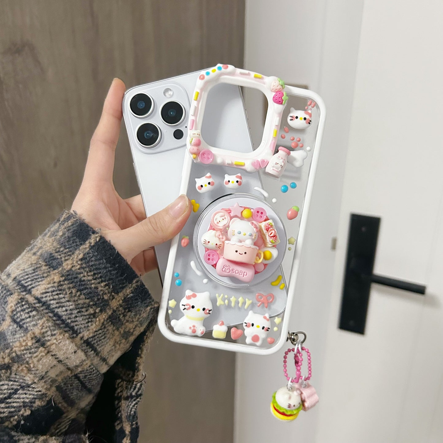 Hello Kitty Popsocket Decoden Cream Phone Case iPhone Samsung Google Case
