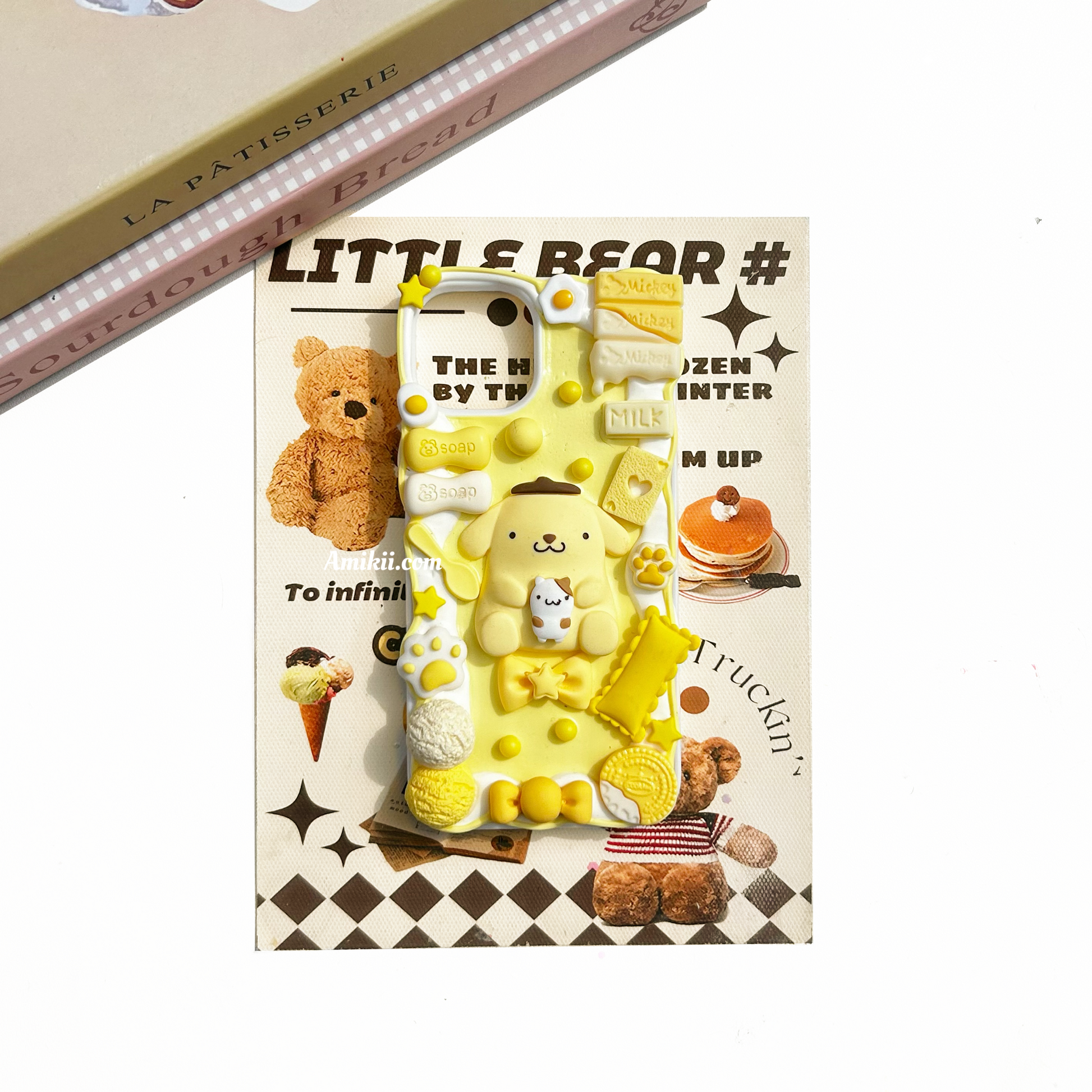 Keroppi / Pompom Purin Decoden Cream Phone Case iPhone Samsung Case – Amikii Keroppi / Pompom Purin Decoden Cream Phone Case iPhone Samsung Case – Amikii