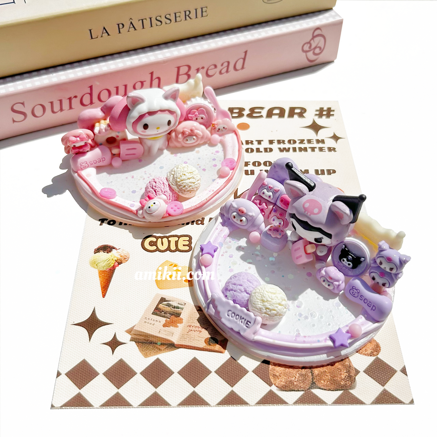 Sanrio Kuromi and Melody phone stand