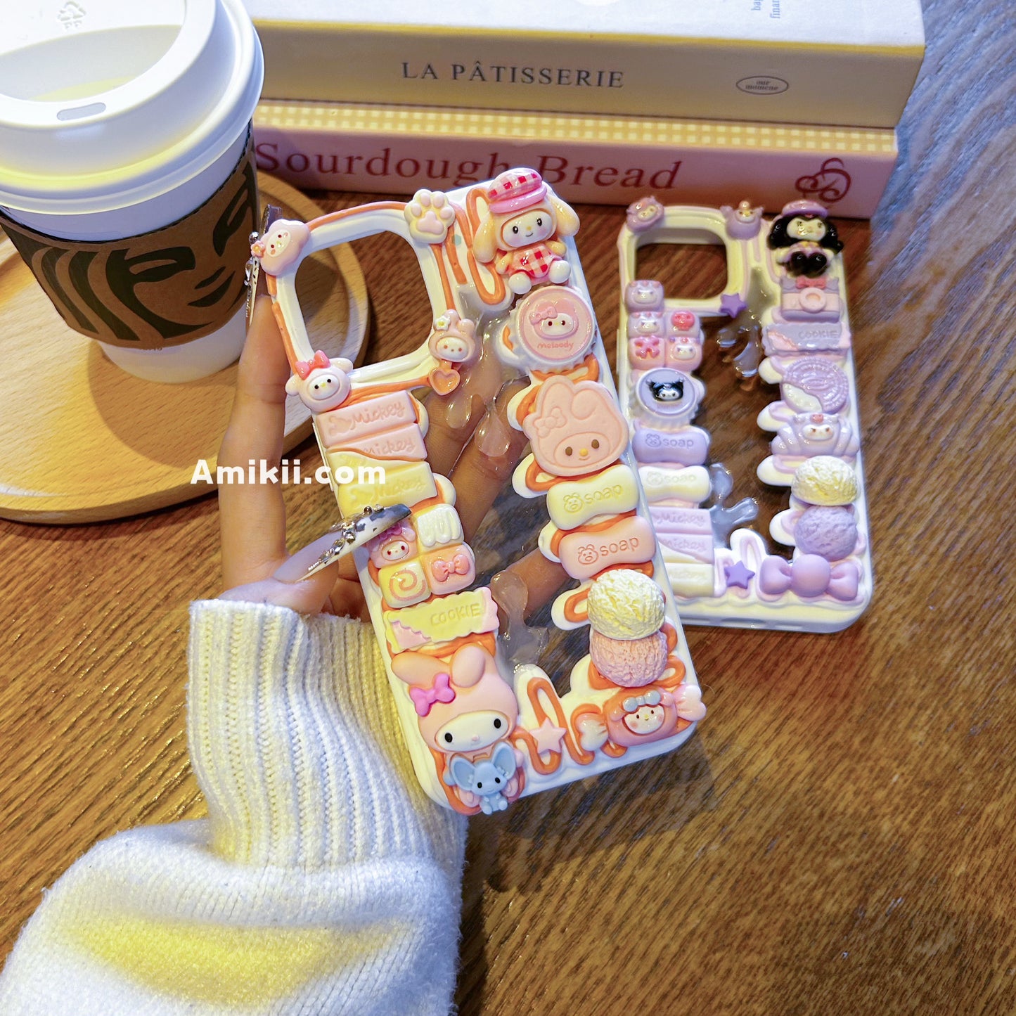 Sanrio Clear Backing Decoden Cream Phone Case iPhone Samsung Google Case