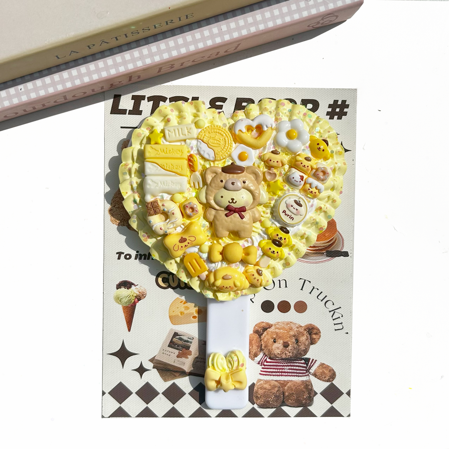 Melody and Pompom Purin handheld mirror
