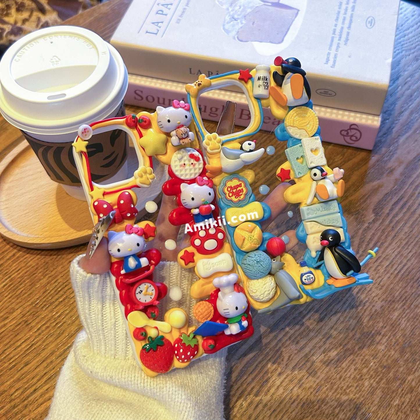 Kitty Apple/Pingu Decoden Cream Phone Case iPhone Samsung Google Case