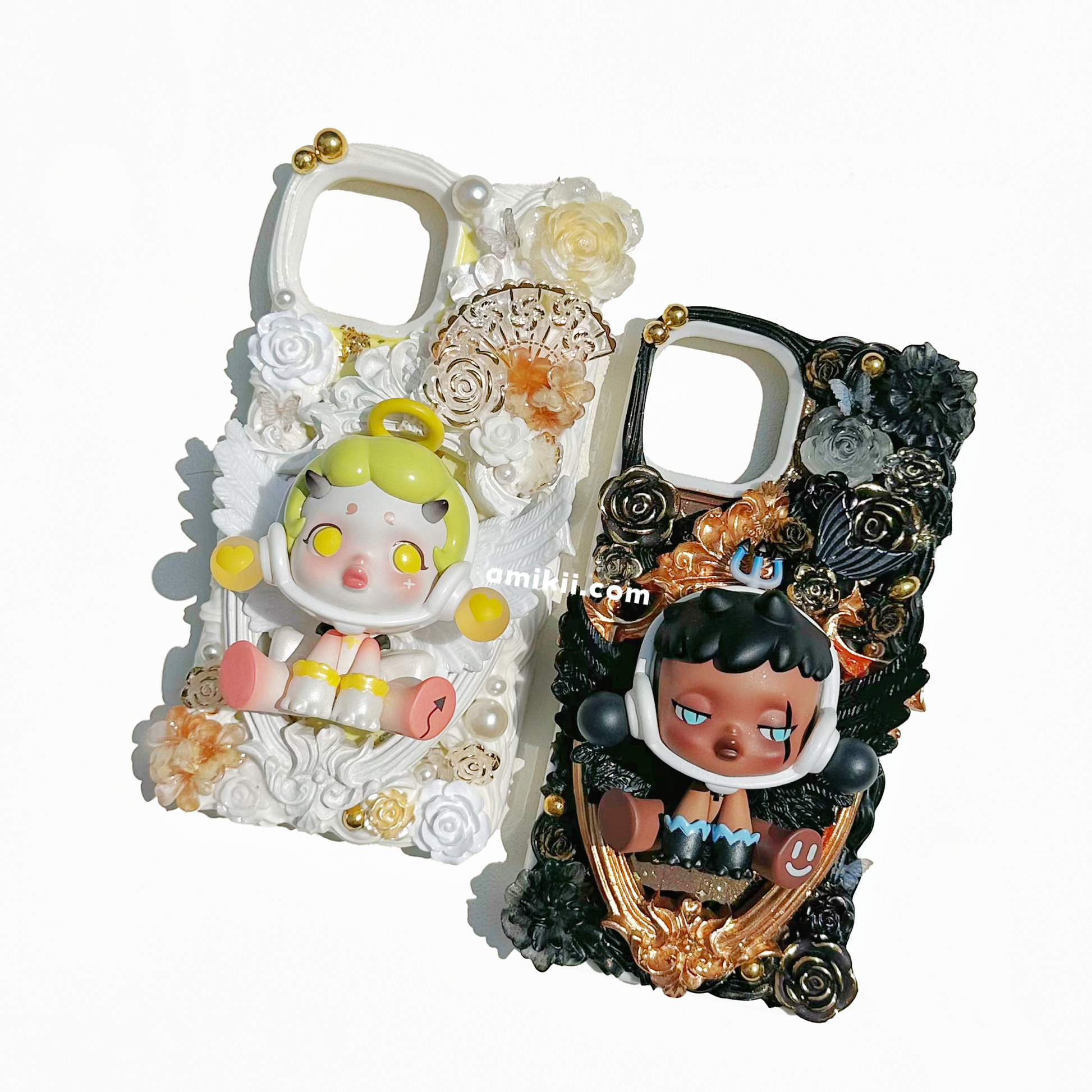Pop mart Skullpanda Angel and Demon Decoden Cream Phone Case iPhone Sa – Amikii Pop mart Skullpanda Angel and Demon Decoden Cream Phone Case iPhone Sa – Amikii
