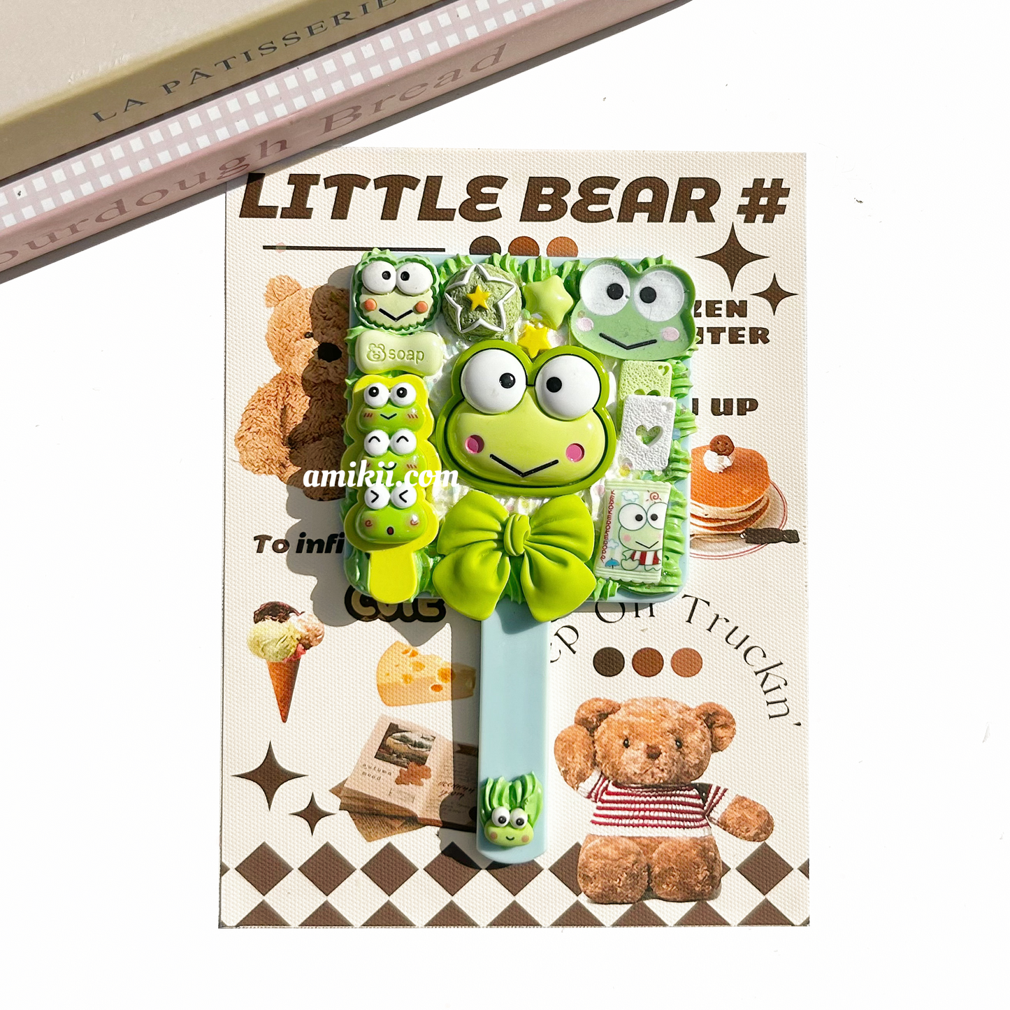 Keroppi handheld mirror and portable mirror