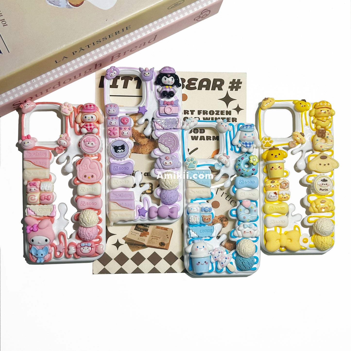 Sanrio Clear Backing Decoden Cream Phone Case iPhone Samsung Google Case