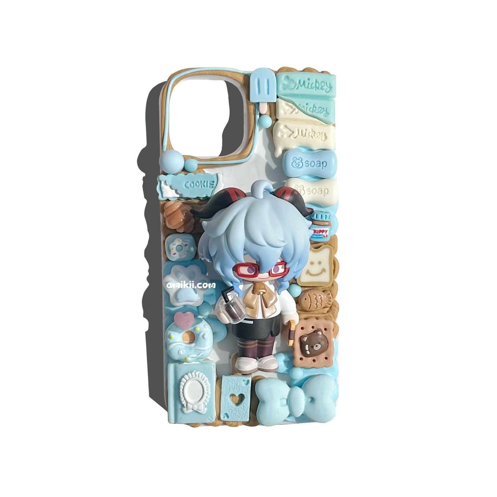 Genshin Impact Pop Mart Doll Decoden Cream Phone Case iPhone Samsung   Amikii