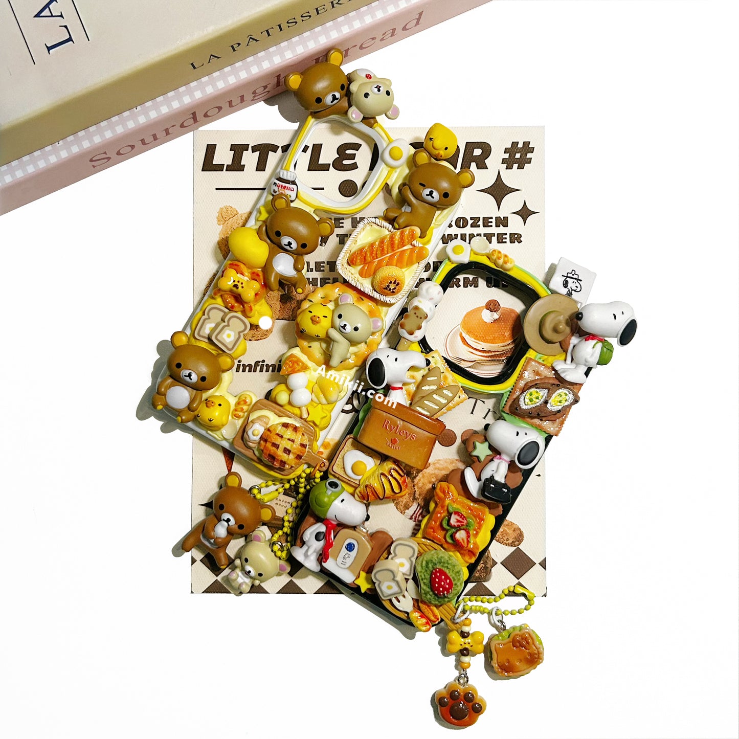 Snoopy / Rilakkuma Food Decoden Cream Phone Case iPhone Samsung Case