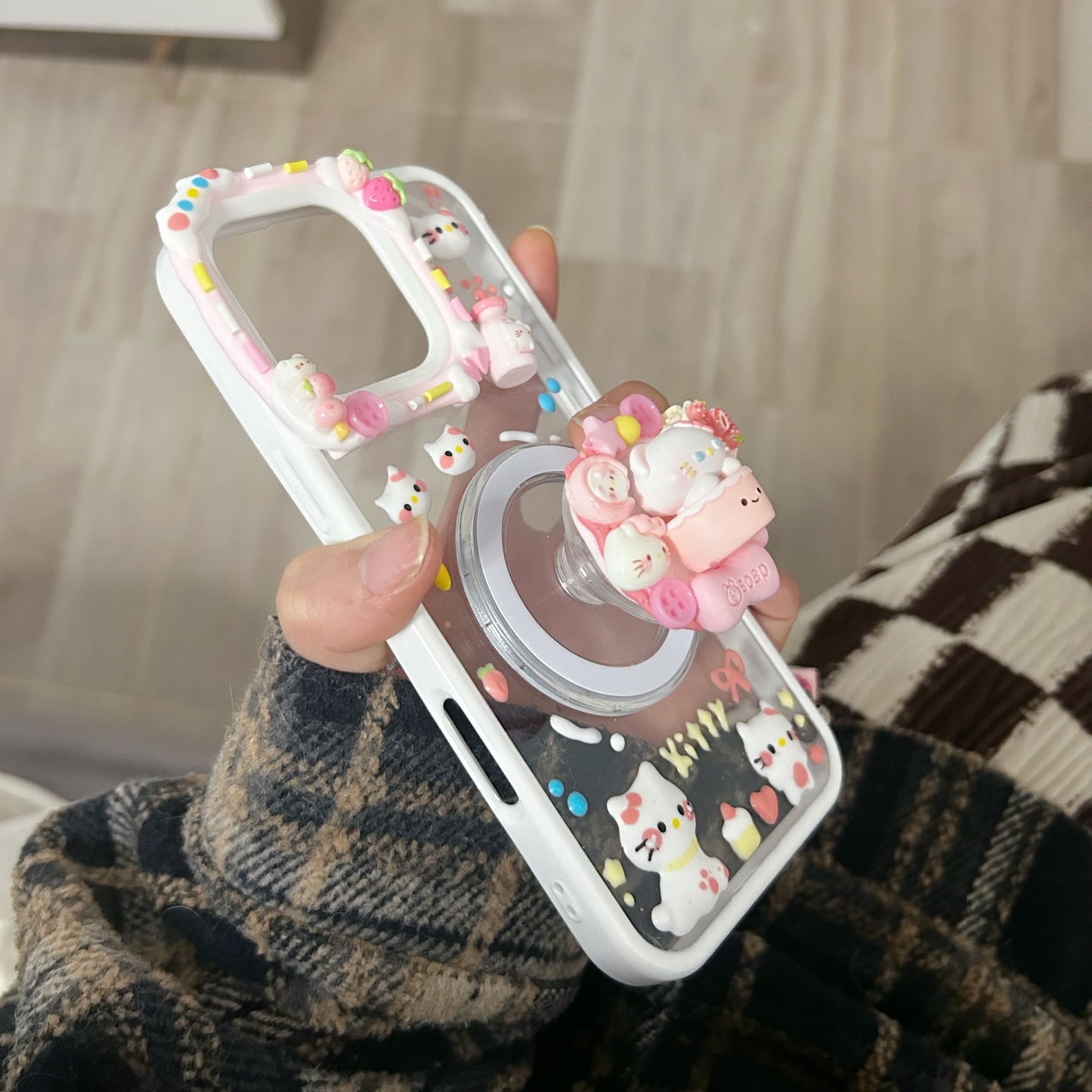 Hello Kitty Popsocket Decoden Cream Phone Case iPhone Samsung Google Case