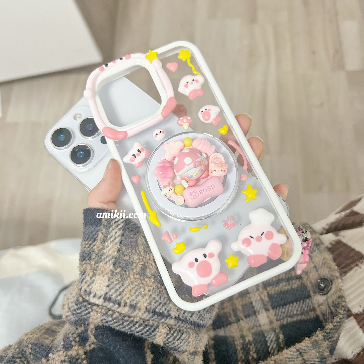 Kirby Popsocket Decoden Cream Phone Case iPhone Samsung Google Case