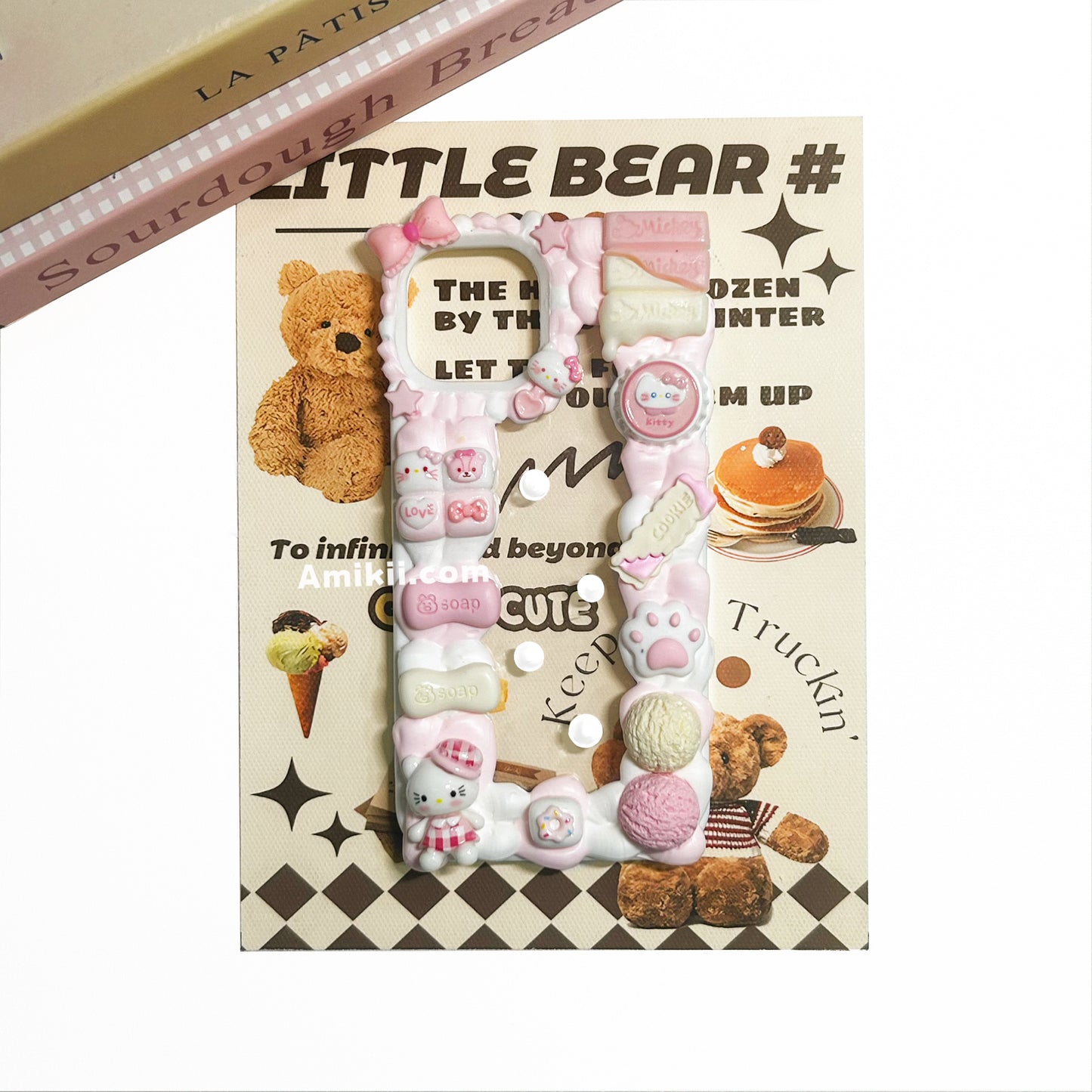 Kuromi / Hello Kitty Milk Decoden Cream Phone Case iPhone Samsung Case