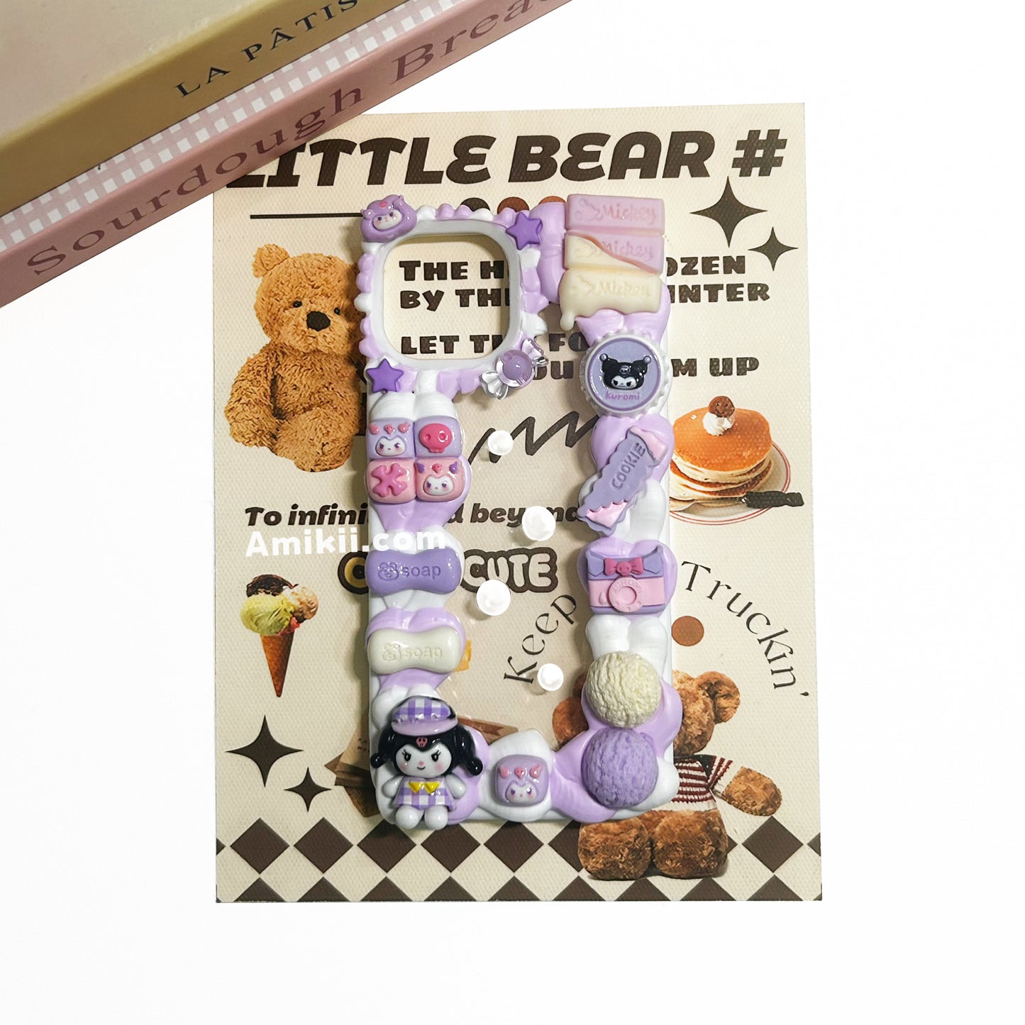 Kuromi / Hello Kitty Milk Decoden Cream Phone Case iPhone Samsung Case