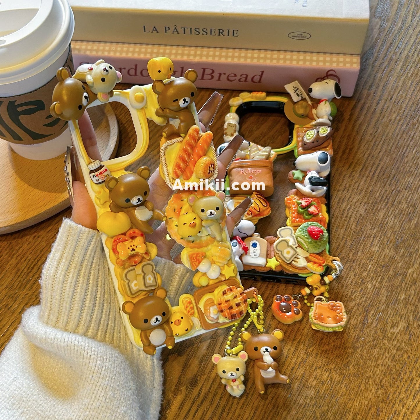 Snoopy / Rilakkuma Food Decoden Cream Phone Case iPhone Samsung Case