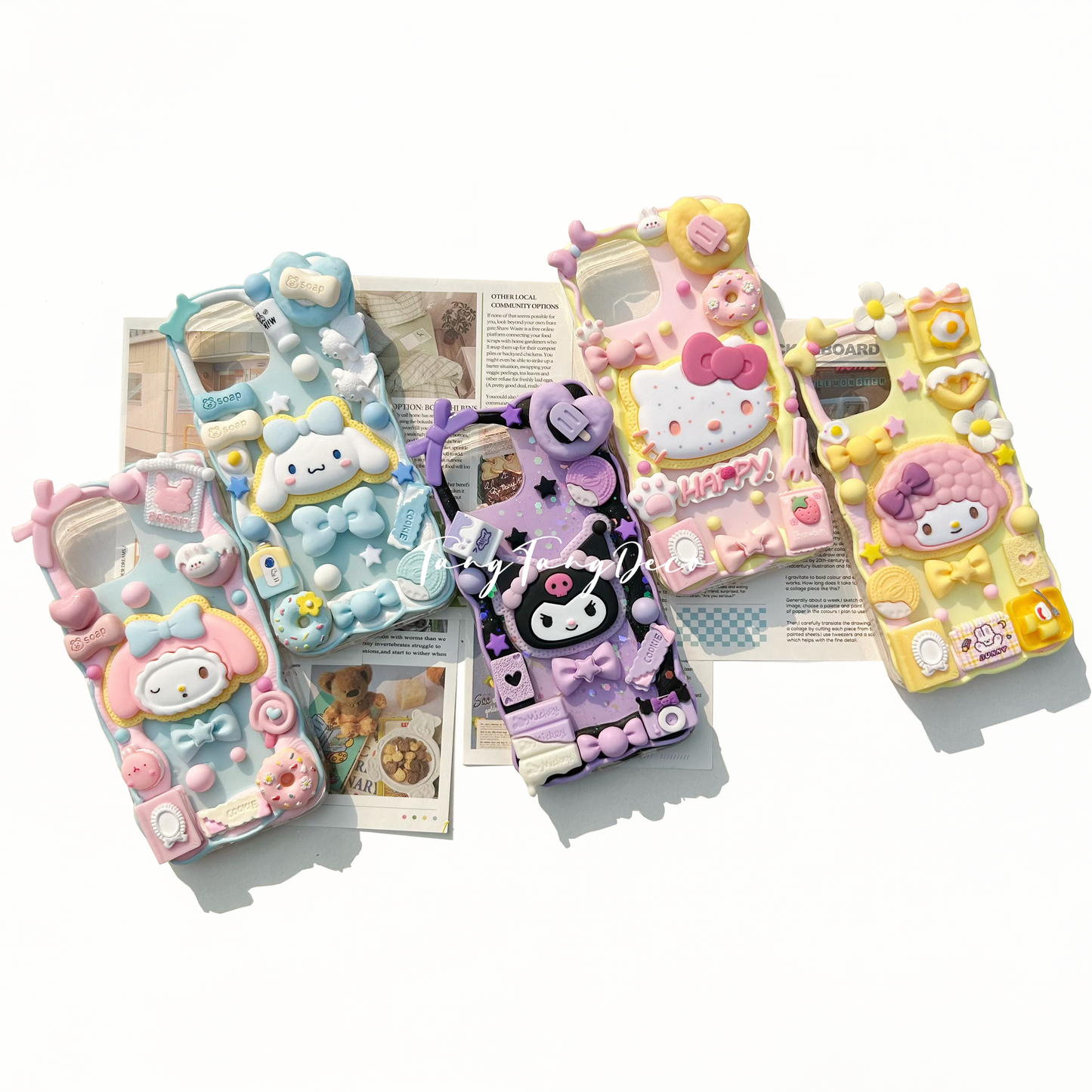 Sanrio Cookies Decoden Cream Phone Case iPhone Samsung Google Case