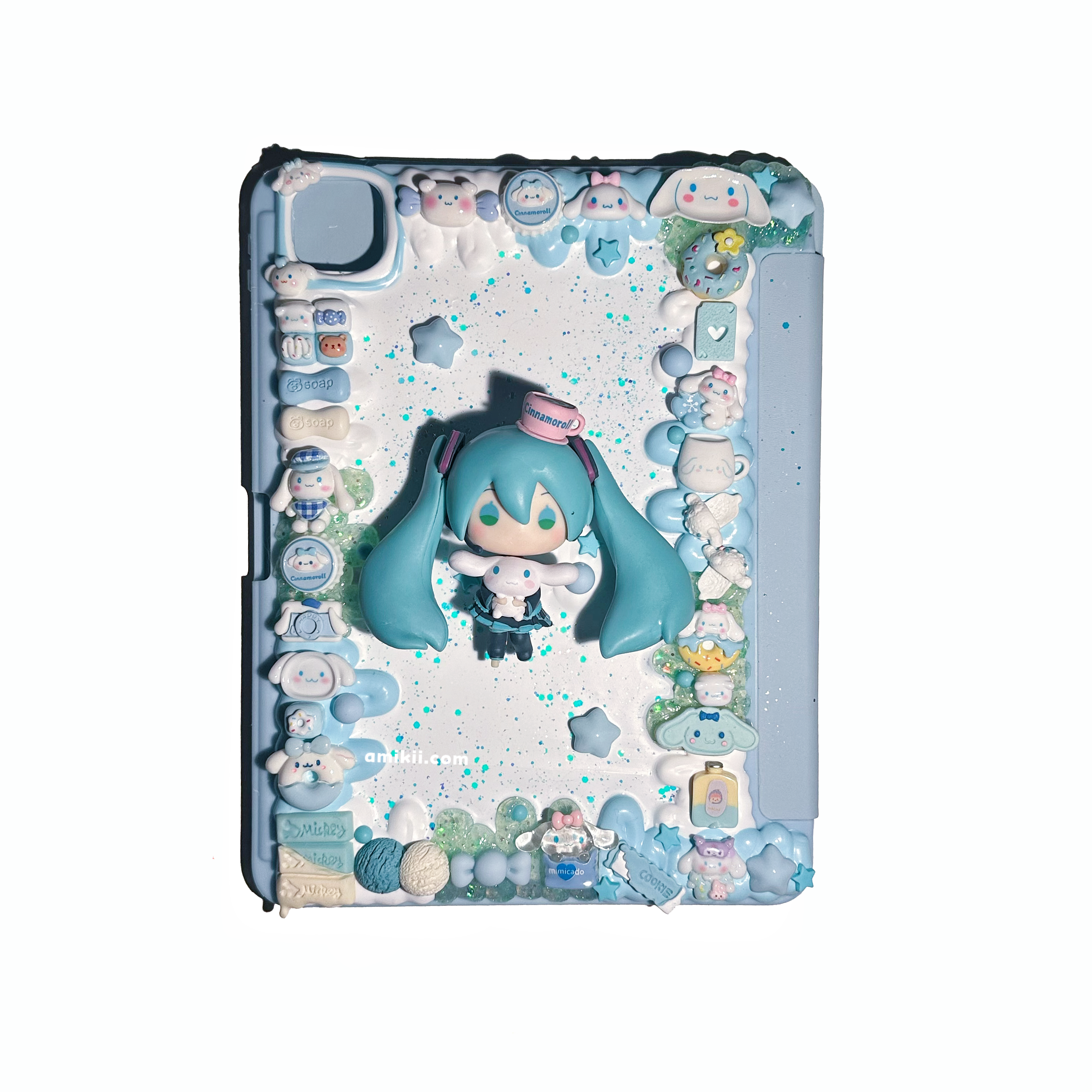Miku And Cinnamoroll Decoden Table Case iPad Samsung – Amikii