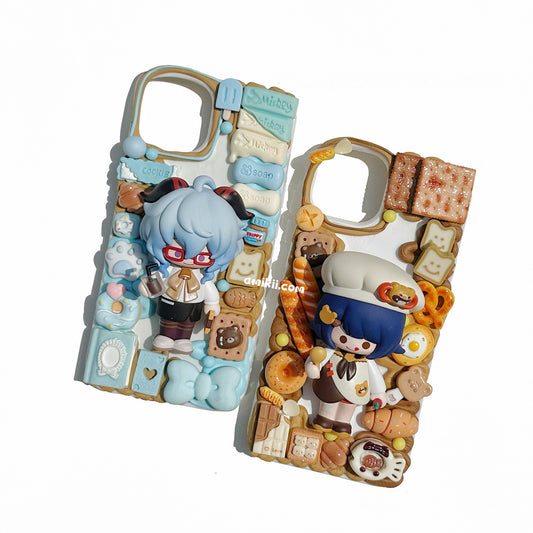 Genshin Impact Pop Mart Doll Decoden Cream Phone Case iPhone Samsung