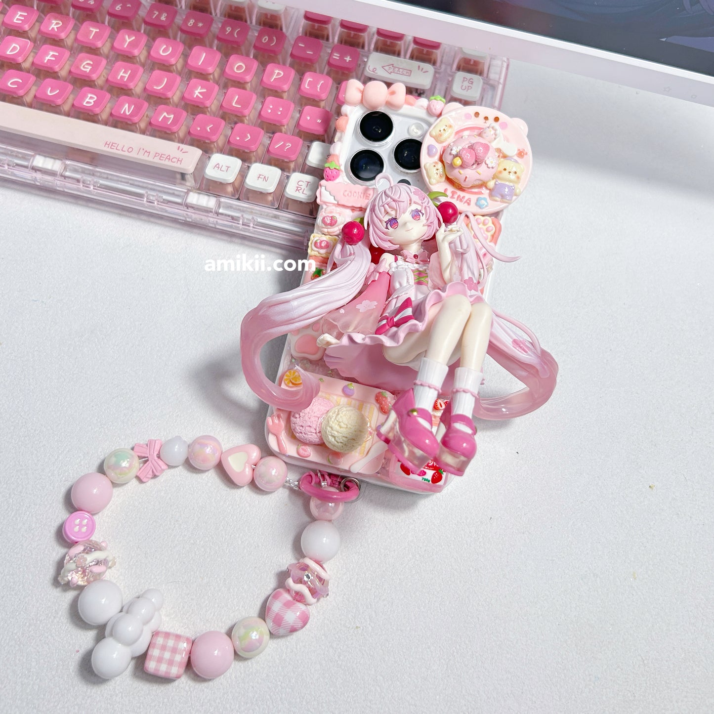 Sakura Hatsune Miku Decoden Cream Phone Case iPhone Samsung Google Case