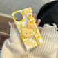 黄色とピンクのHello KTクッキー携帯ケース