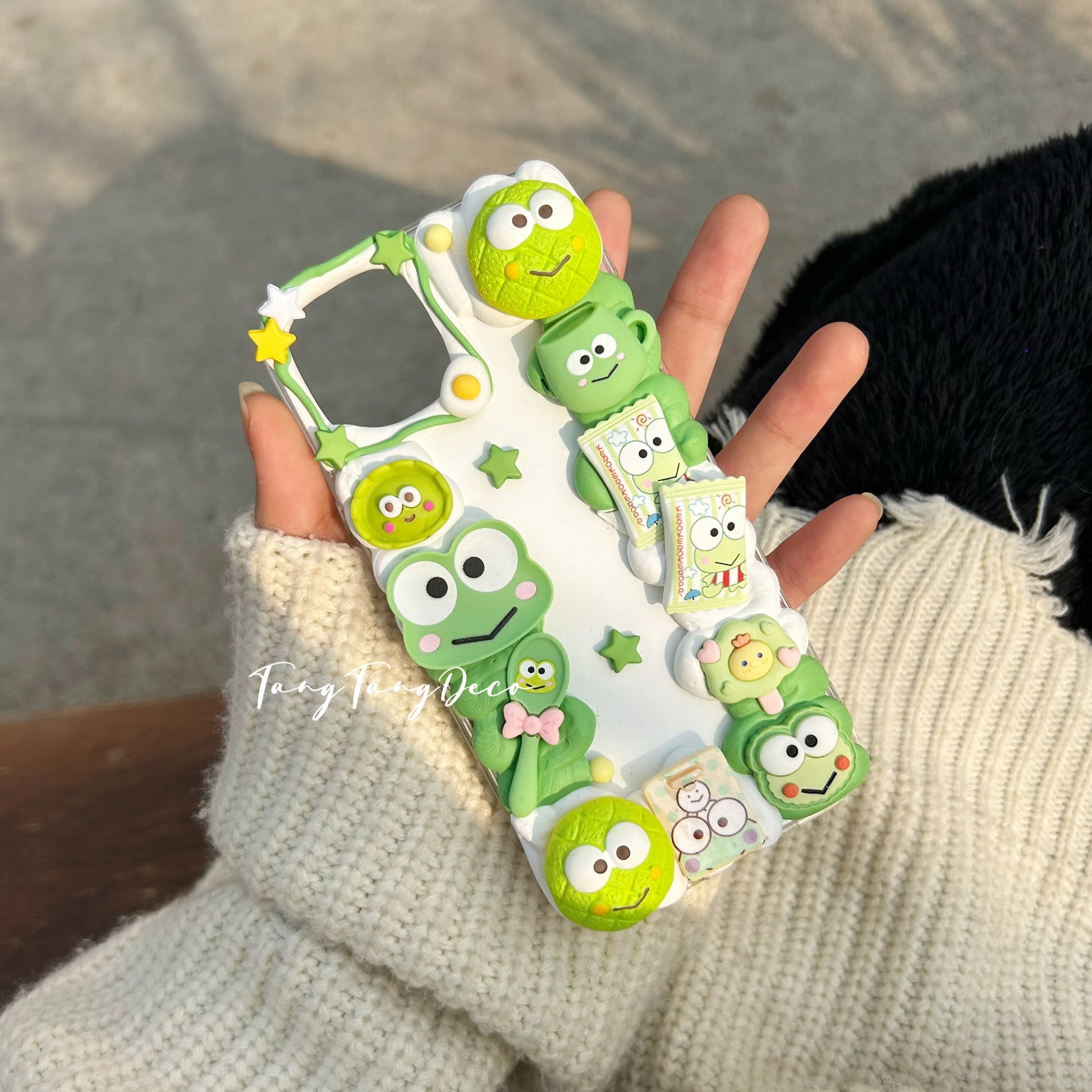 Keroppi / Pompom Purin Decoden Cream Phone Case iPhone Samsung Case – Amikii Keroppi / Pompom Purin Decoden Cream Phone Case iPhone Samsung Case – Amikii